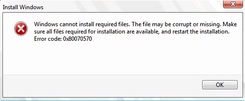 [SOLVED] Error Code 0x80070570 – Windows Cannot Install Required Files